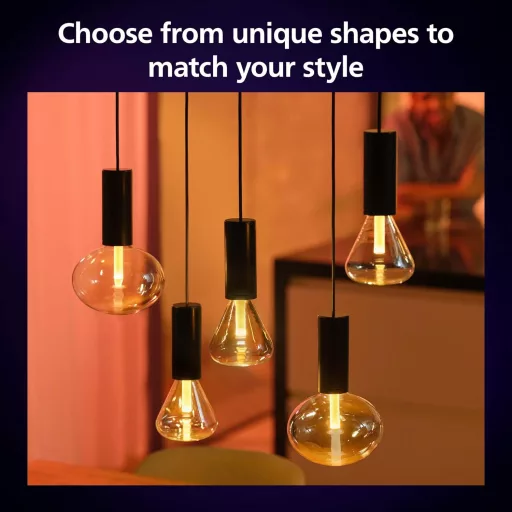 Bec inteligent Philips Hue Lightguide G95, lumină albă și colorată, Bluetooth, Alexa - Globe G95