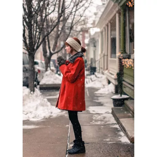 DRESHOW bandă de păr călduroasă, tricotată, pentru femei, încălzitor de urechi de iarnă, cu căptușeală groasă din fleece