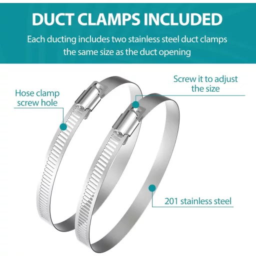 HG Power 100mm alumínium flexibilis légcsatorna 2m hosszú csatornacső