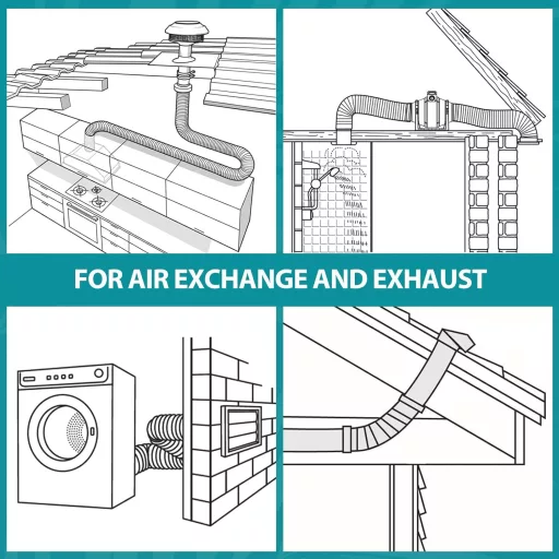 HG Power 100mm alumínium flexibilis légcsatorna 2m hosszú csatornacső