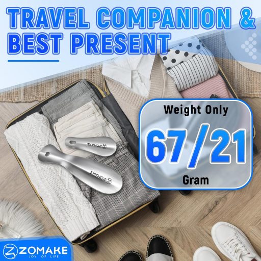 ZOMAKE Fém Cipőkanál 3 db Ezüst Cipősegítő Férfiaknak Nőknek Időseknek