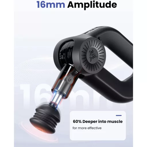 Bob and Brad D6 Pro masszázspisztoly 16mm amplitúdó OLED kijelző hordtáskával