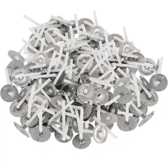   HPiano 500 ks čajových knôtov, bavlnené knôty na sviečky, 26 mm, biele s držiakom