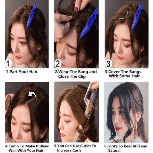 Dsoar 2 db hullám oldalsó frufru valódi hajból göndör hajhosszabbítás szőke