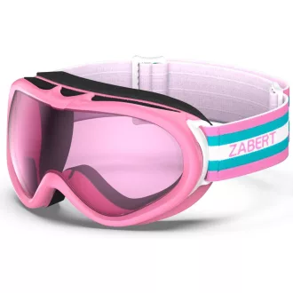   ZABERT Ochelari de schi pentru copii, compatibili cu ochelari de vedere, ochelari de snowboard pentru 6-14 ani, protecție UV, anti-ceață.