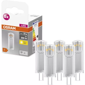   OSRAM Star PIN G4 LED izzó meleg fehér 2700K 200 lumen 5 darab csomag - 20W-Replacement, G4-Base