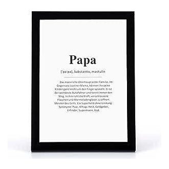   Okvir za fotografije s njemačkim natpisom "Tata" - Podesivi okvir za fotografije Dekorahmen, mogućnost vješanja