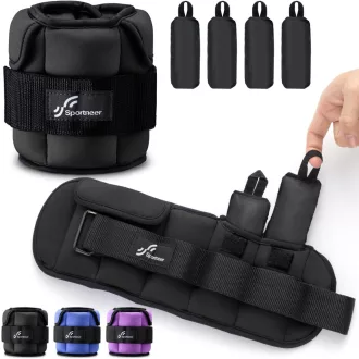   Sportneer nastaviteľné závažia na zápästie a členky, 0,4 – 1,6 kg
