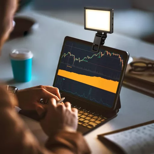 UBeesize USB-s Gyűrűlámpa Laptop Webkamera Videokonferencia Fényerősség Szabályozható