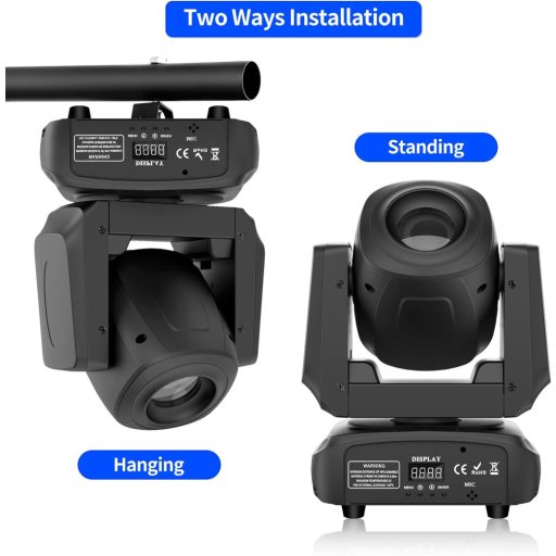 UKing 100W LED Moving Head Reflektor DMX 512 RGBW Prizma Fényeffekt 8 Szín 8 Gobo DJ Disco Színpadi Világítás