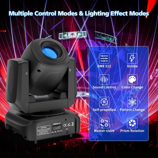 UKing 100W LED Moving Head Reflektor DMX 512 RGBW Prizma Fényeffekt 8 Szín 8 Gobo DJ Disco Színpadi Világítás