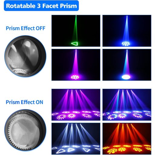 UKing 100W LED Moving Head Reflector DMX 512 RGBW Prismă Efect de Lumină 8 Culori 8 Gobo DJ Disco Iluminare Scenă