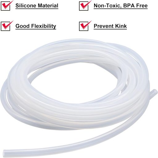 LAVMHAB Furtun Siliconic Alimentar 10mm/13mm - 1,5m Transparent Flexibil pentru Transport Apă, Aer, pentru Pompe