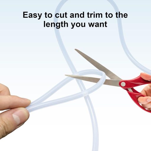 LAVMHAB Furtun Siliconic Alimentar 10mm/13mm - 1,5m Transparent Flexibil pentru Transport Apă, Aer, pentru Pompe