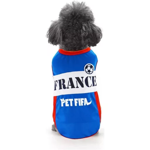 Könnyű és Kényelmes Háziállat Futballmezes Mellény, Franciaország Témájú