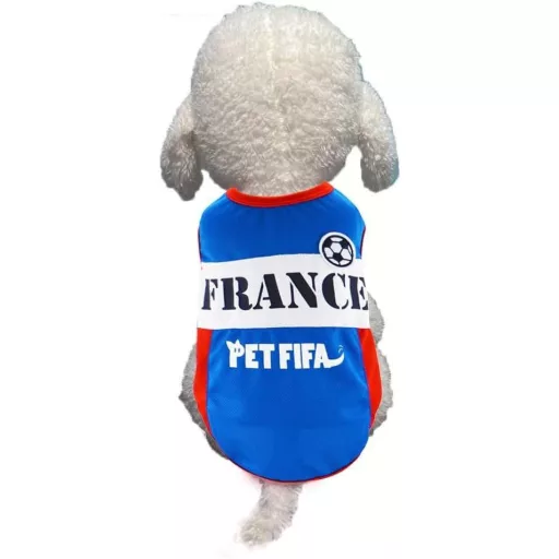 Könnyű és Kényelmes Háziállat Futballmezes Mellény, Franciaország Témájú