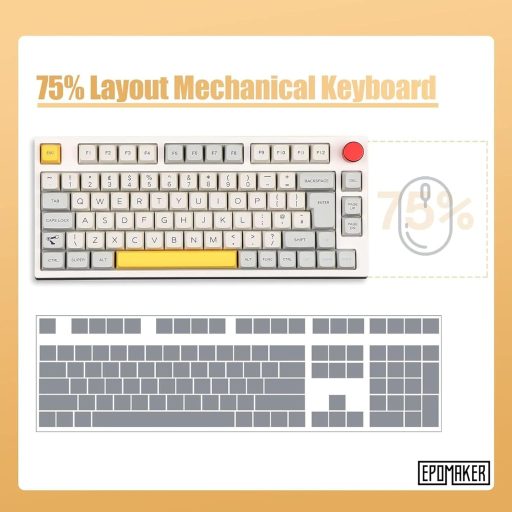 EPOMAKER TH80 PRO Mechanikus Gamer Billentyűzet - 75% RGB, Hot-Swap, 3 Csatlakozási Mód, PBT Keycaps, PC/Mac/PS4/PS5/Xbox Kompatibilis, Theo