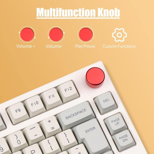 EPOMAKER TH80 PRO Mechanikus Gamer Billentyűzet - 75% RGB, Hot-Swap, 3 Csatlakozási Mód, PBT Keycaps, PC/Mac/PS4/PS5/Xbox Kompatibilis, Theo