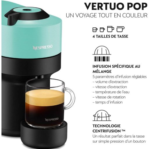 Nespresso Krups Vertuo POP Coffee Maker, Green, Capsule Machine YY4887FD