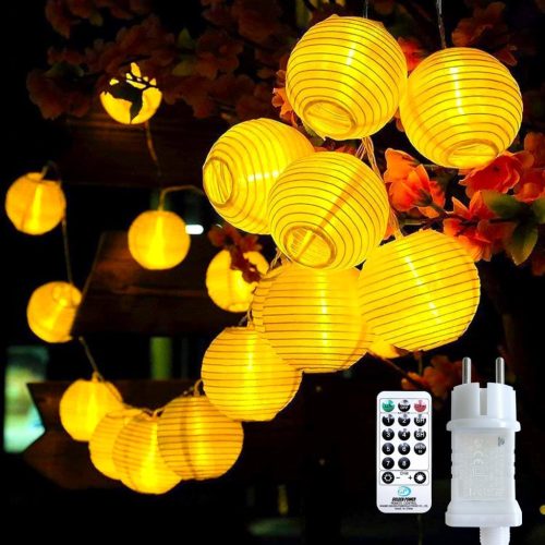 Bigzom LED Lámpás Fényfüzér 5m 20 LED - Kültéri/Beltéri Időzítővel, Távirányítóval, IP44 Vízálló, Meleg Fehér Kerti Dekoráció Karácsonyra, T