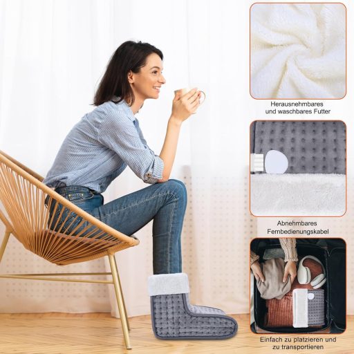 Biutee elektromos lábmelegítő 10 fokozatú termosztáttal, 3 időzítővel, mosható huzattal