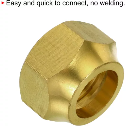 sourcing map Capac de etanșare din cupru 2 buc, piuliță de conectare de 3/4 inch, fiting adaptor HVAC pentru instalarea aerului condiționat