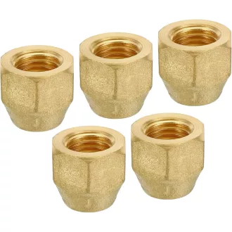   sourcing map Set de capace de filetare din cupru, 5 bucăți, racord de 1/4 inch cu piuliță, pentru sisteme de climatizare HVAC