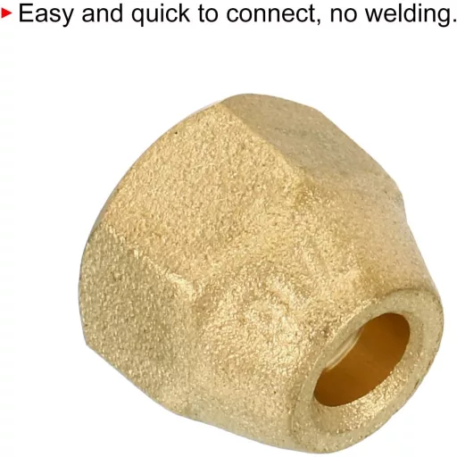 sourcing map Set de capace de filetare din cupru, 5 bucăți, racord de 1/4 inch cu piuliță, pentru sisteme de climatizare HVAC