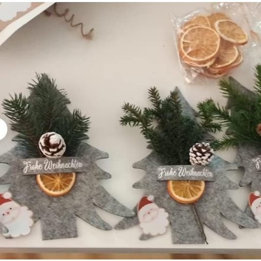 MKISHINE Karácsonyi Evőeszköz Tartó Filc Karácsonyfa Asztali Dekoráció Ajándék