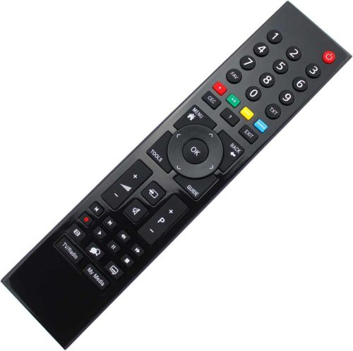 FOXRMT Univerzális Távirányító Grundig Smart TV-hez - Kompatibilis P7187 TP7187R TP7 Modellekkel, 10m Hatótávolság, Ergonomikus Kialakítás