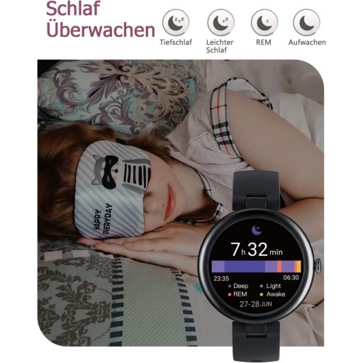 Dámske inteligentné hodinky Shang Wing Lynn: kompaktný, štýlový fitness tracker s meraním srdcovej frekvencie a SpO2