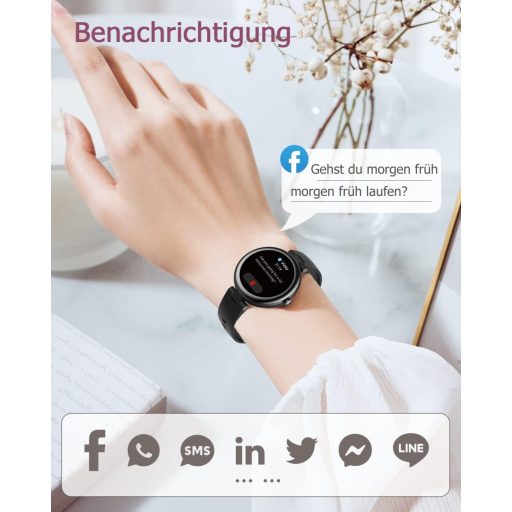 Dámske inteligentné hodinky Shang Wing Lynn: kompaktný, štýlový fitness tracker s meraním srdcovej frekvencie a SpO2