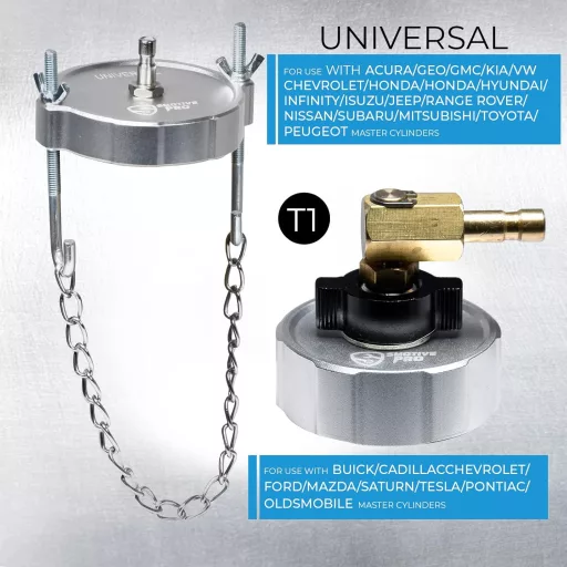 Set de 5 adaptoare aluminiu pentru cilindru de frână cu cuplaj rapid, auto