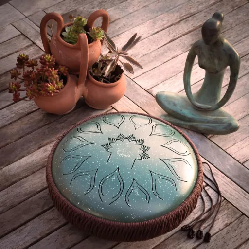 ORORA Steel Tongue Drum 12-palcový 13-tónový - Handpan Relaxačný Nástroj pre Deti a Dospelých - s 20 notovou e-knihou - Špeciálna P