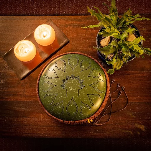 ORORA Acél Nyelv Dob 12 Hüvelykes 13 Hangú - Handpan Relaxációs Hangszer Gyerekeknek és Felnőtteknek - 20 Kottás E-könyvvel - Különleges Ajá