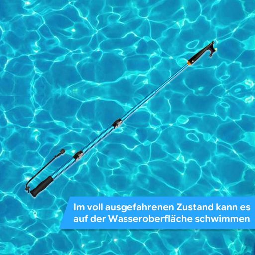 KOMCLUB Teleszkópos Csáklya 2m - Könnyű Alumínium Hajóhorog Csúszásmentes Guminyéllel, Világító Gyöngyökkel - Kikötéshez, Horgászathoz