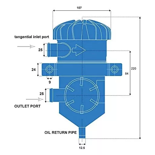 Micvtve Univerzális Olajleválasztó Tartály Szűrővel Turbós Autókhoz 4WD Járművekhez Provent 200
