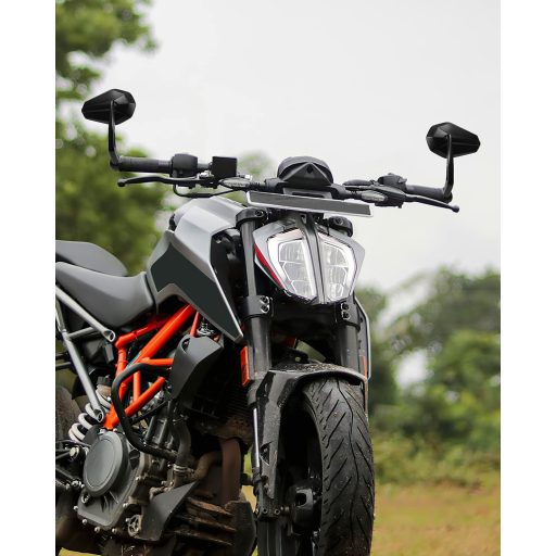 Oglinzi pentru capăt de ghidon motocicletă KEMIMOTO, set 2 bucăți, oglinzi retrovizoare rotative la 360°, pentru ghidon de 22 mm