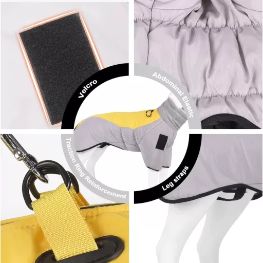 meioro Vízálló Kutyakabát Téli Kutyajacka Reflektoros Közép Kutyáknak XL