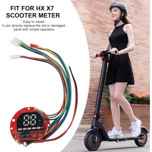 Display bord trotinetă electrică BuyWeek, model HX X7 - Panou de control PCB impermeabil cu afișare date în timp real, componentă ușor de instalat