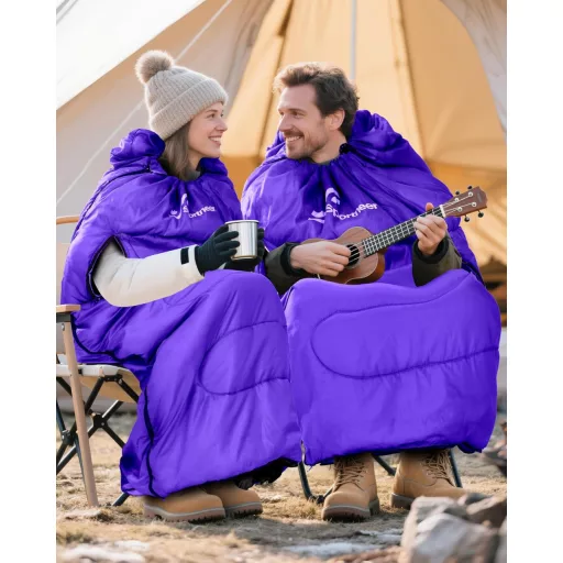 Sportneer 3-4 Évszakos Hálózsák 220x85cm Karpánttal Camping Utazáshoz