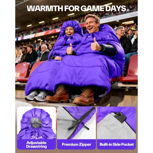 Sportneer 3-4 Évszakos Hálózsák 220x85cm Karpánttal Camping Utazáshoz