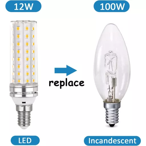 SCNNC LED kukoricaizzó E14 12W hideg fehér 6000K 6 darab csomag