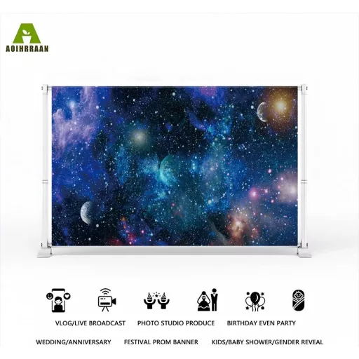 Aoihrraan 3x2,5m Galaxis Háttér Világűr Csillagos Ég Fotózáshoz