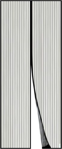 Plasă magnetică Apalus pentru uși - Pentru uși de balcon, pivniță și terasă - Montare fără găurire, autoadezivă, 80x220 cm, Negru