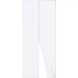   Apalus Mágneses Szúnyogháló Ajtóra 75x210cm Fehér Ragasztós Rögzítés - 75 x 210 cm, White