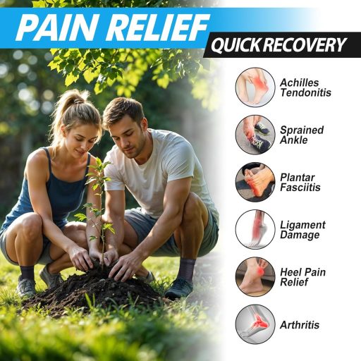 Lusenone 2 db Bokaszalag Kompressziós Bokaortézis Plantar Fasciitis Achilles Ín Fekete S