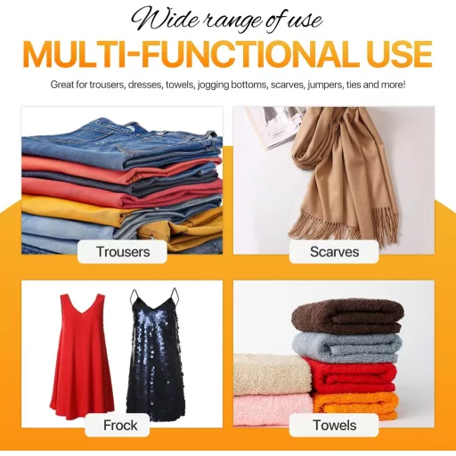 Sternstunde 6 az 1-ben Nadrágakasztó - Helytakarékos Rozsdamentes Acél Ruharendező Nadrágokhoz, Sálakhoz, Farmerekhez - Csúszásgátlós, Bővít