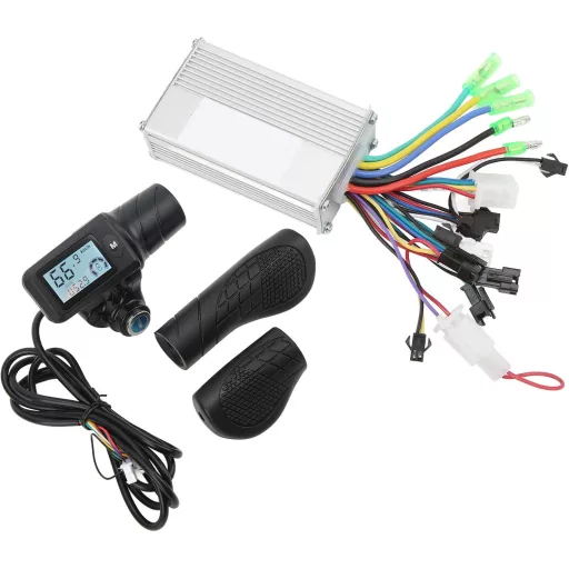 VGEBY 36V/48V 350W Elektromos Kerékpár Vezérlő Szett 805 LCD Kijelzővel és Gázkarral - Fényviszonyokhoz Alkalmazkodó, Hőelvezetéssel