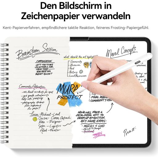 Protescreen 3db Matte Papír Képernyővédő iPad 11 10.9" A16 2025 10. Gen Rajzoláshoz